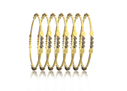 Gold Plated CZ Studded Bangles